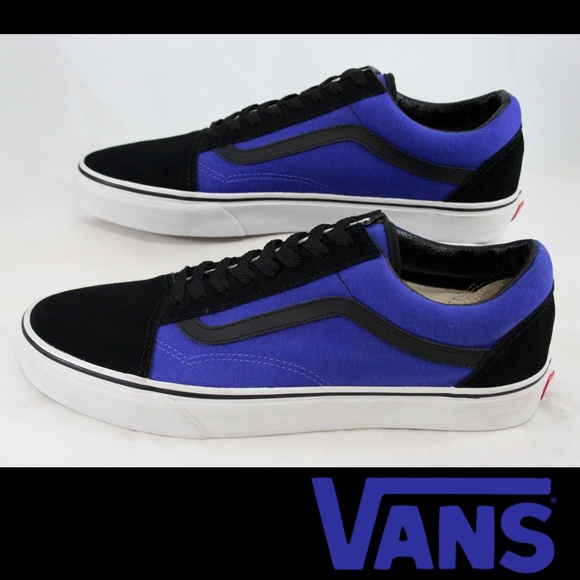 vans shoes blue and black